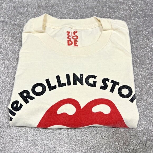 The Rolling Stone Zip Code T-Shirt Men's XL 2015 Pullover Double Sided Beige - Picture 9 of 10